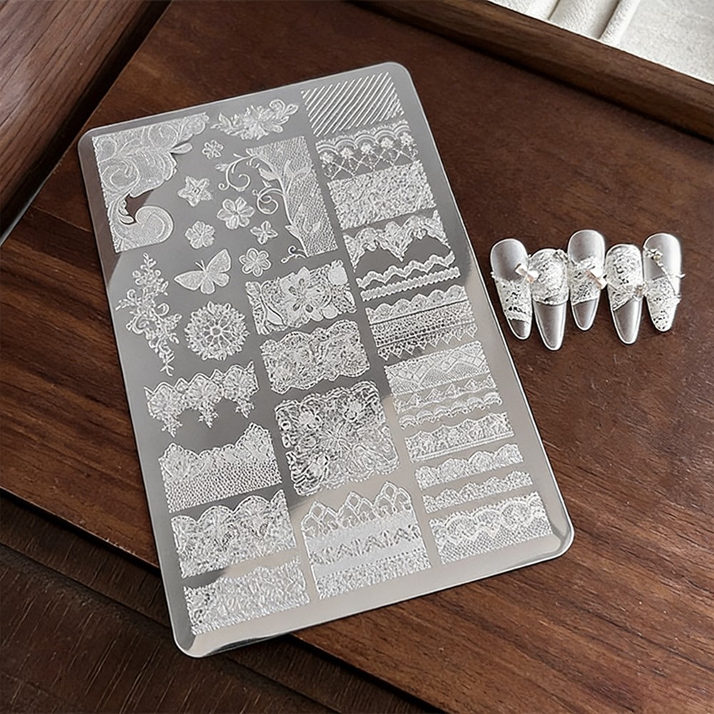 9*15 センチメートル 3D レース蝶ネイルアートスタンピ - Nail Art Stamping Kit のレビューと価格