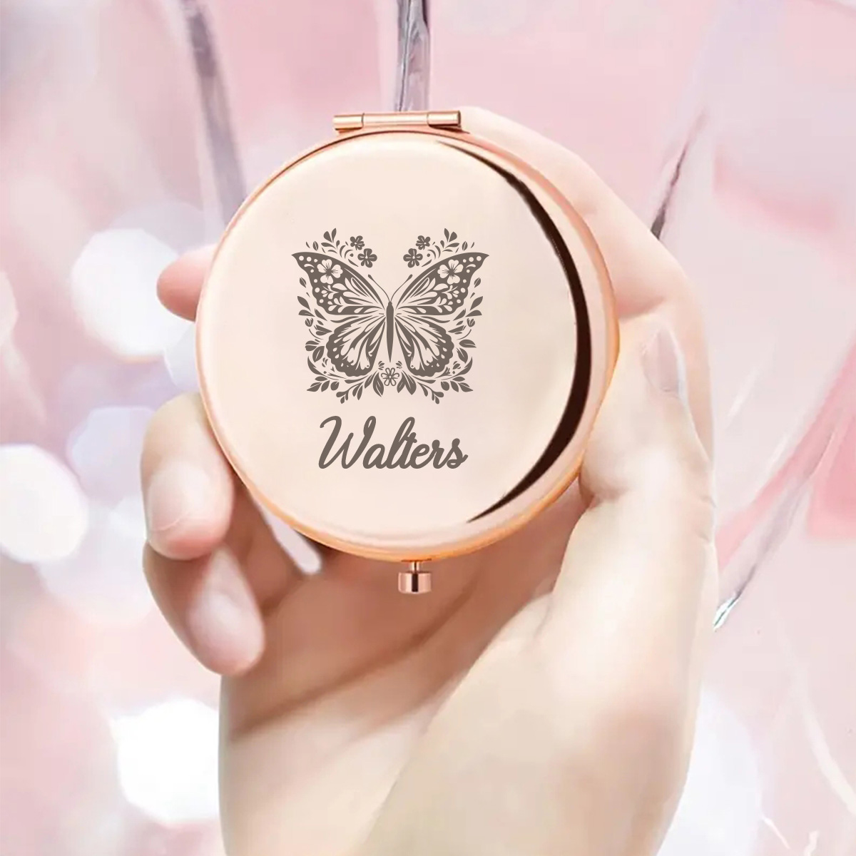 1pc クリエイティブ美しい蝶カスタマイズされた名前付きミラ - Beauty Y Makeup のレビューと価格