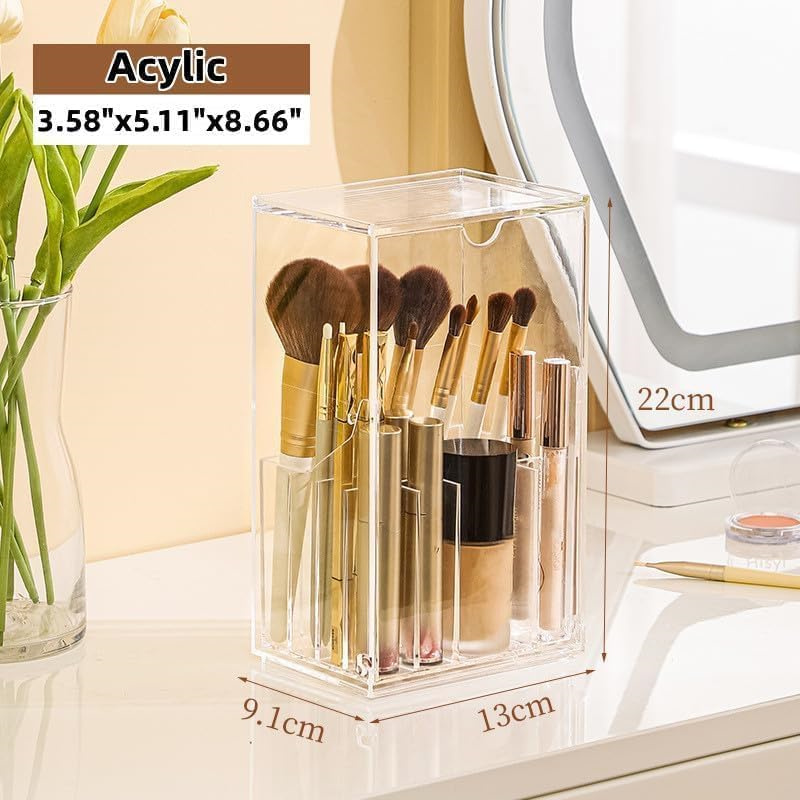 メイクブラシホルダーオーガナイザー クリアデスク Comes - Beauty Makeup Organizer のレビューと価格