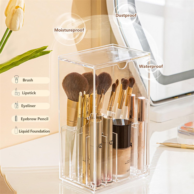 メイクブラシホルダーオーガナイザー クリアデスク Comes - Beauty Makeup Organizer のレビューと価格