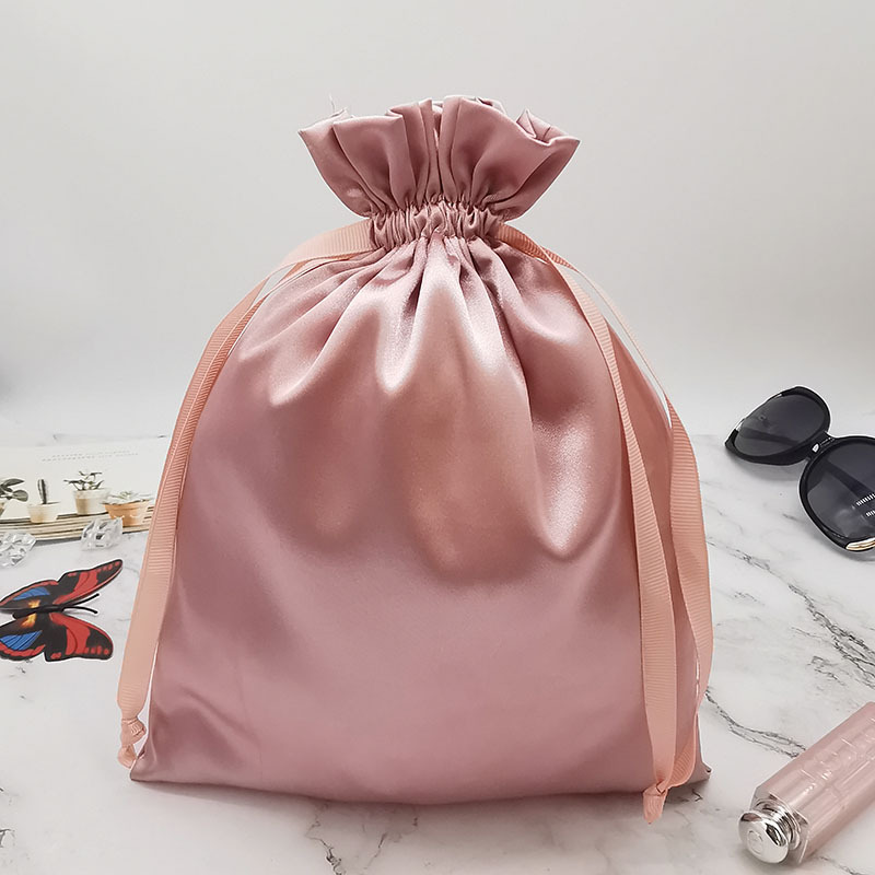 カスタムロゴサテン巾着袋ヘアエクステンション化粧品美容ケース - Beauty Makeup Events のレビューと価格