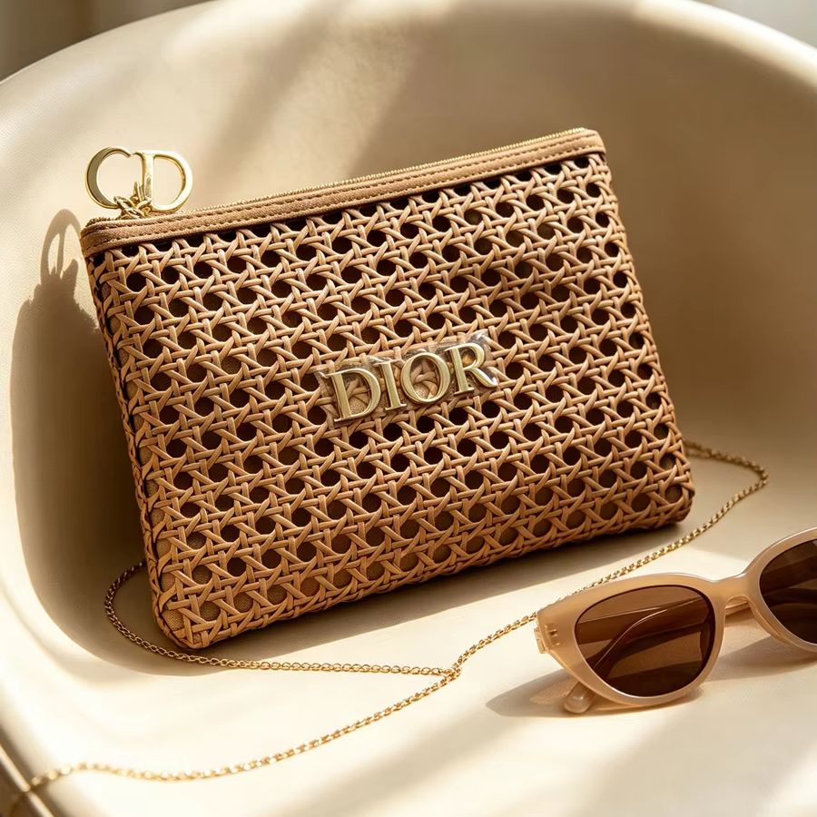 ディオール バッグ レディース ラタン織り 化粧品バッグ ポ - Beauty Makeup Dior のレビューと価格